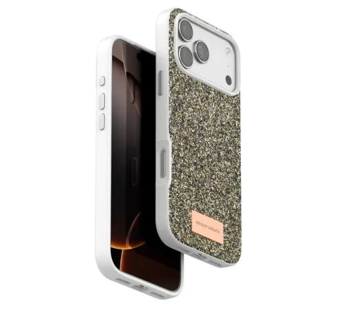 Apple iPhone 17 Pro Max Bright Simli Kapak - Çöl Titanyum