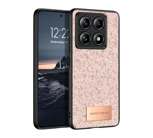 Mi 14T Pro Bright Simli Kapak - Pembe