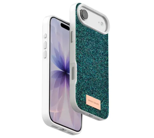 Apple iPhone 17 Air Bright Simli Kapak - Koyu Yeşil
