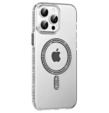 Apple iPhone 15 Pro Move Taşlı Magsafe Kapak - Siyah