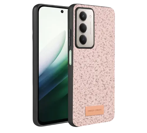 Redmi 15 4G Bright Simli Kapak - Pembe