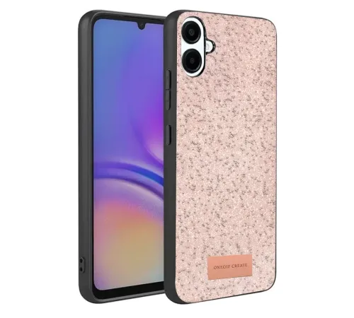 Samsung Galaxy A07 4G Bright Simli Kapak - Pembe