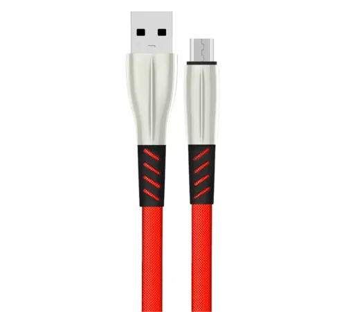 S88 Metal Uçlu Micro USB Kablo 1M 2.4A - Kırmızı