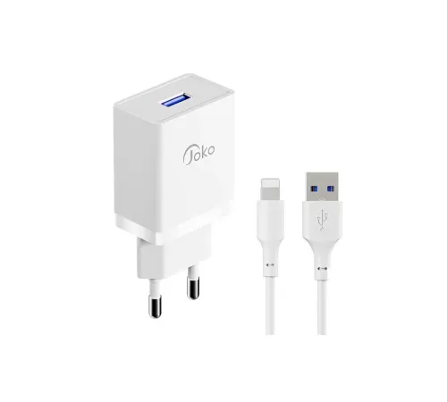 JK77 12W + PX17 1M 2.4A Usb to Lightning Kablolu PD Şarj Cihazı