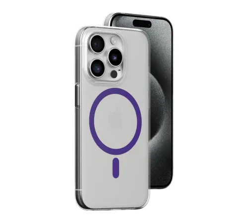 Apple iPhone 14 Pro Max Kılıf Bubble Magsafe Kapak - Mor