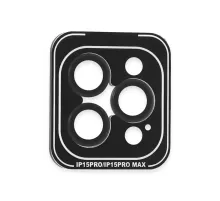 Apple iPhone 15 Pro Max PVD Metal Kamera Lens - Siyah