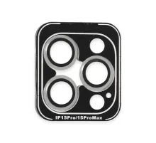 Apple iPhone 15 Pro Max PVD Metal Kamera Lens - Gümüş