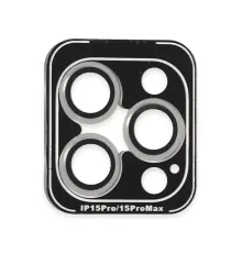 Apple iPhone 15 Pro Max PVD Metal Kamera Lens - Gümüş
