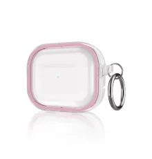 Apple Airpods Pro 2 (2.nesil) Shiny Şeffaf Kılıf - Pembe