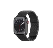 Apple Watch 45mm Carbon Steel Kordon - Siyah