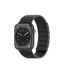 Apple Watch 45mm Carbon Steel Kordon - Siyah