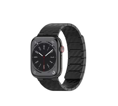 Apple Watch 45mm Carbon Steel Kordon - Siyah