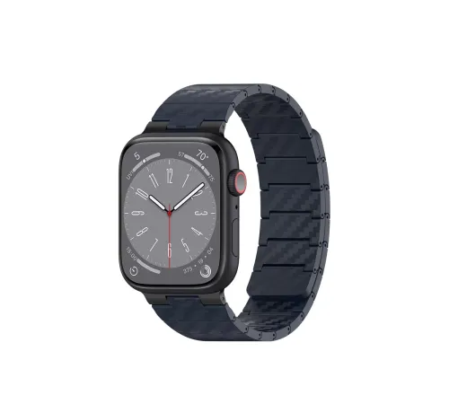 Apple Watch 45mm Carbon Steel Kordon - Lacivert