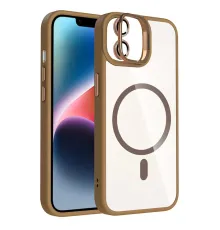 Apple iPhone 11 Remim Lensli Magsafe Standlı Kapak - Kahverengi