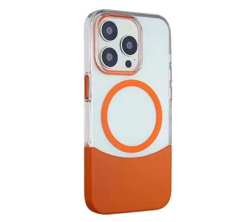 Apple iPhone 15 Pro PC Suit Magsafe Kapak - Turuncu