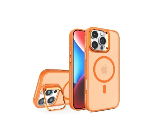 Apple iPhone 16 Pro Flet Lens Magsafe Kapak - Turuncu