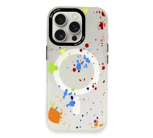 Apple iPhone 16 Pro Max Colorful Magsafe Kapak - Şeffaf