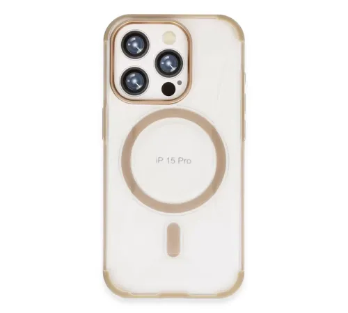 Apple iPhone 15 Pro Hilton Magsafe Kapak - Gold