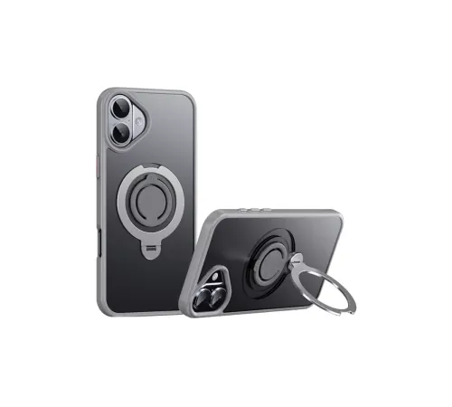 Apple iPhone 16 Plus Avatar 360 Dönen Magsafe Kapak - Titan Gri