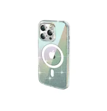 Apple iPhone 15 Pro Rasasi Simli Magsafe Kapak - Şeffaf