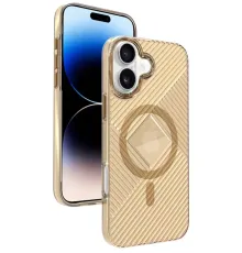 Apple iPhone 16 Stella PC Sert Magsafe Kılıf - Gold