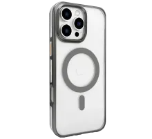 Apple iPhone 16 Pro Max Gleam PC Sert Magsafe Kılıf - Titan Gri