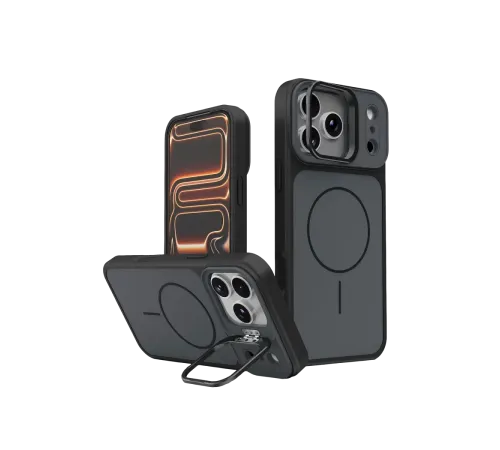 Apple iPhone 17 Pro Max Pale Magsafe Standlı Kapak - Siyah