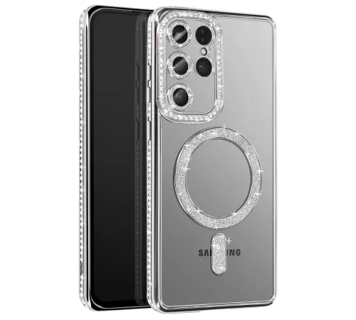 Samsung Galaxy S26 Ultra Joke Simli Magneticsafe Kılıf - Gümüş