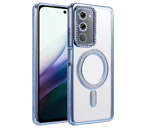 Redmi 15 4G Joke Simli Magneticsafe Kılıf - Mavi