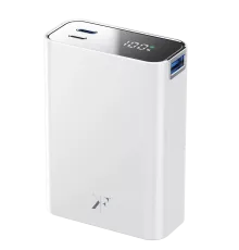 PW501 20.000 mAh Dijital Göstergeli 2 Adet 45W Type-C ve 22.5W USB Çıkışlı Şarj PD Hızlı Şarj Powerbank - Beyaz