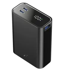 PW501 20.000 mAh Dijital Göstergeli 2 Adet 45W Type-C ve 22.5W USB Çıkışlı Şarj PD Hızlı Şarj Powerbank - Siyah