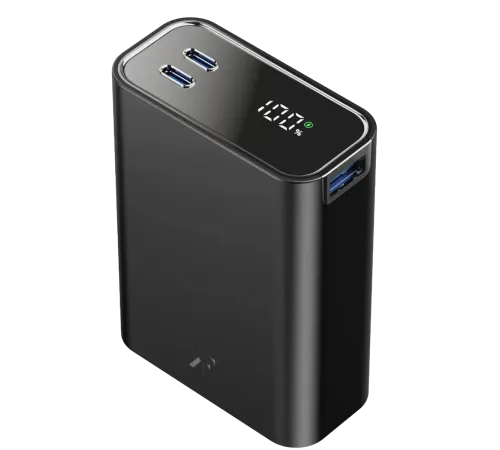 PW501 20.000 mAh Dijital Göstergeli 2 Adet 45W Type-C ve 22.5W USB Çıkışlı Şarj PD Hızlı Şarj Powerbank - Siyah