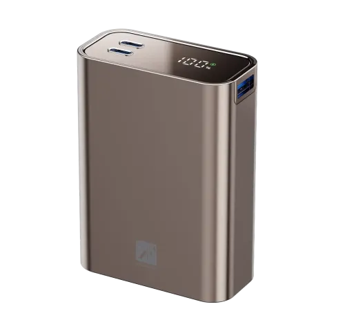 PW501 20.000 mAh Dijital Göstergeli 2 Adet 45W Type-C ve 22.5W USB Çıkışlı Şarj PD Hızlı Şarj Powerbank - Titanyum