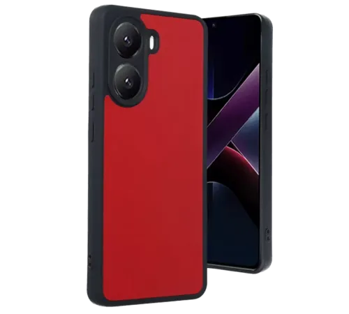 Poco X7 Pro Kılıf Aras Deri Kapak - Kırmızı