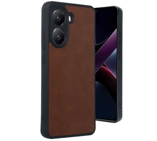 Poco X7 Pro Kılıf Aras Deri Kapak - Taba