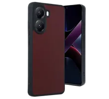 Poco X7 Pro Kılıf Aras Deri Kapak - Bordo