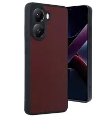 Poco X7 Pro Kılıf Aras Deri Kapak - Bordo