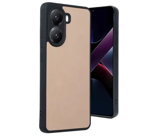 Poco X7 Pro Kılıf Aras Deri Kapak - Pudra