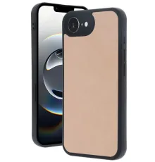 Apple iPhone 16E Kılıf Aras Deri Kapak - Pudra