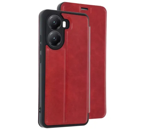 Poco X7 Pro Kılıf Flip Cover - Kırmızı