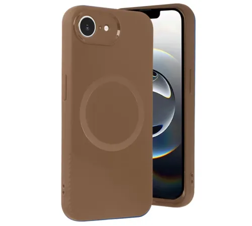 Apple iPhone 16E Kılıf Maya Karbon Kapak - Kahverengi
