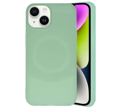 Apple iPhone 14 Kılıf Maya Karbon Kapak - Su Yeşili