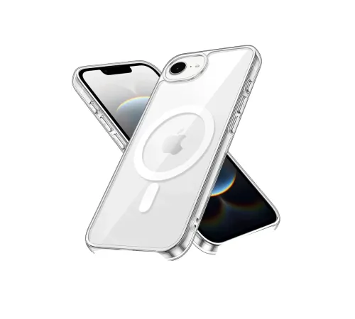 Apple iPhone 16E Kılıf Pc Real Magsafe Kapak - Şeffaf