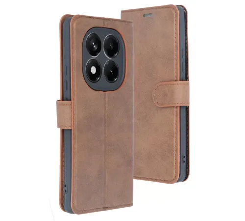 Redmi Note 14 4G Kılıf Trend S Plus Kapaklı Kılıf - Taba