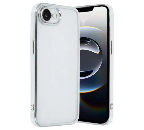 Apple iPhone 16E Kılıf Lensli Silikon - Gümüş