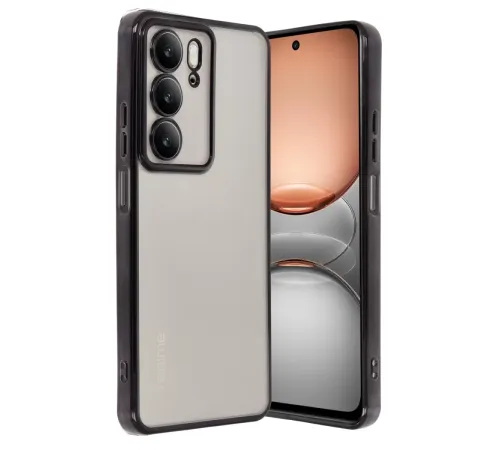 Realme C75 4G Kılıf Lensli Silikon - Siyah