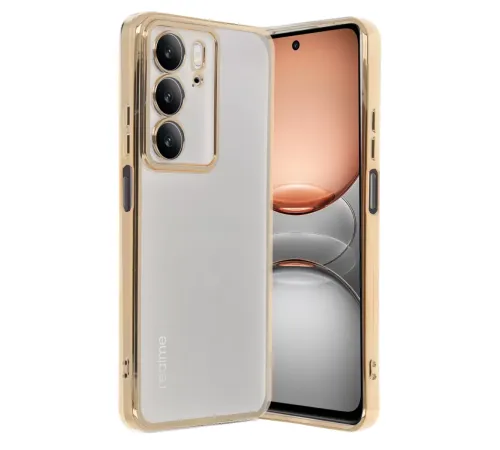 Realme C75 4G Kılıf Lensli Silikon - Gold