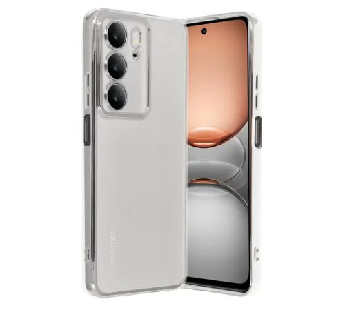 Realme C75 4G Kılıf Lensli Silikon - Gümüş