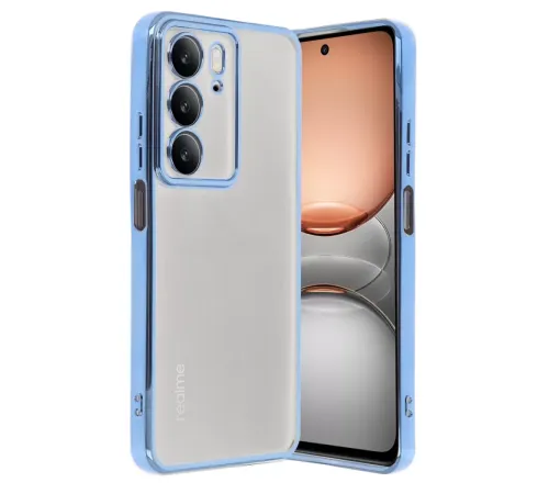 Realme C75 4G Kılıf Lensli Silikon - Açık Mavi