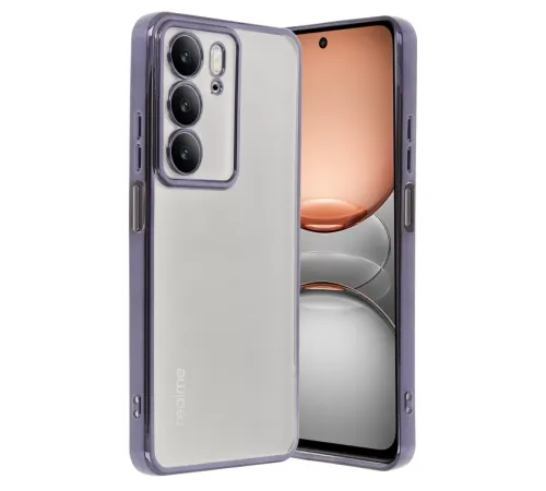 Realme C75 4G Kılıf Lensli Silikon - Mor